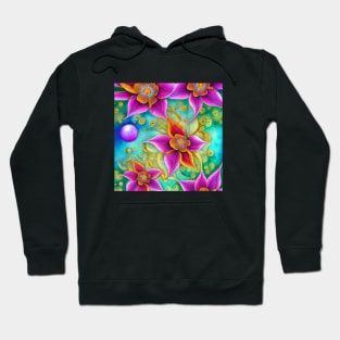 Purple Flowers Hoodie